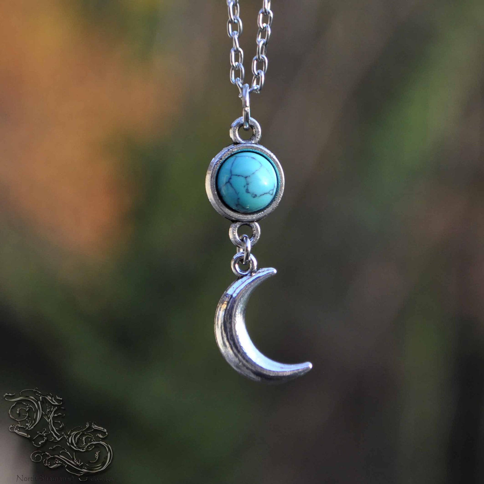 Collier nœud de sorcière avec pierre de lune, bijoux de sorcière en