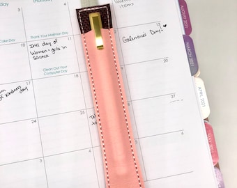 Pen holder planner band bookmark with pocket for pen or pencil