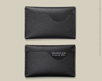 A card wallet with two pockets (Noir)