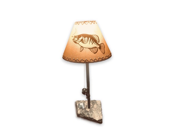 Fishing Lamp, Fishing Decor, Cabin Decor, Fishing, Fishing Pole Lamp,  Unique Lamps, Nightstand Lamp, #1819A