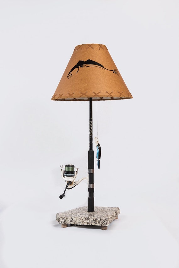 Fishing Lamp, Fishing Decor, Cabin Decor, Fishing, Fishing Pole Lamp,  Unique Lamps, Nightstand Lamp, 1764 -  UK