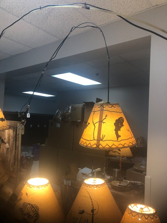 Rustic swag light outlet