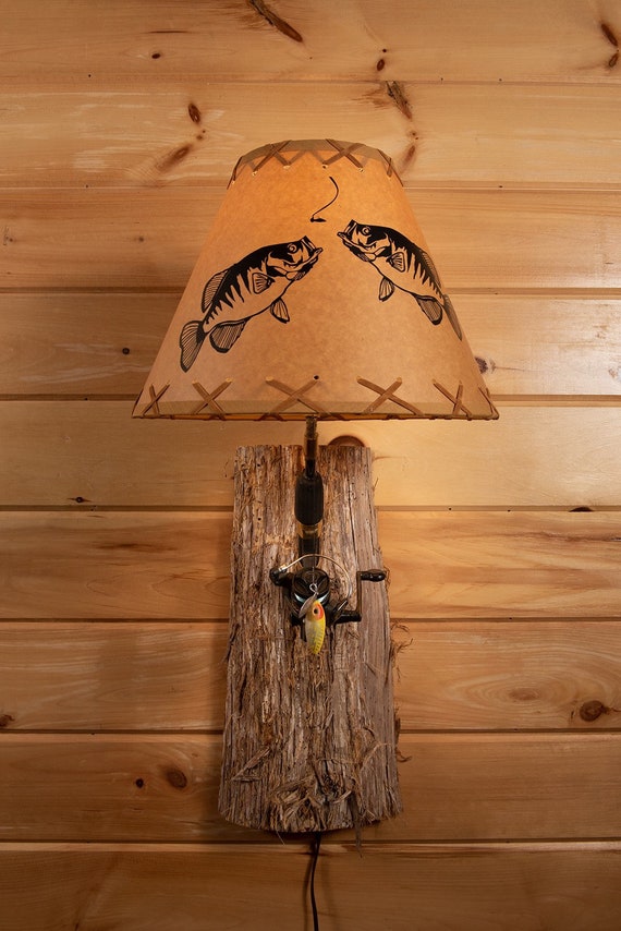 Rustic Table Lamps: Fly Rod Trout Table Lamp