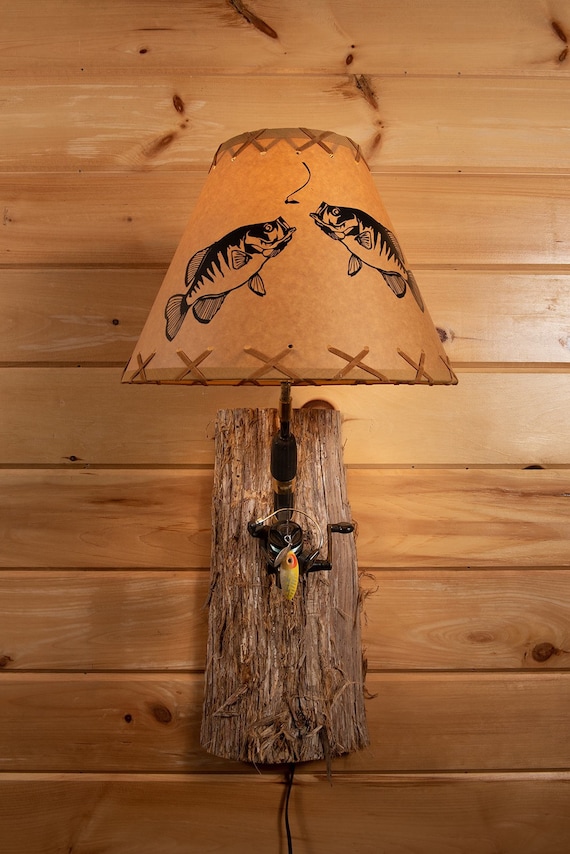 Rustic Table Lamps: Fly Rod Trout Table Lamp