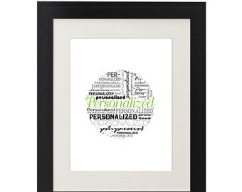 Positive words start with Letter A to Z, alphabet A to Z, monogram letter, typography art, printable poster, personalized describe (P0027)