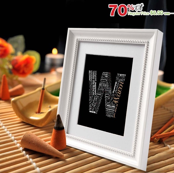 Positive words start with Letter W Alphabet W monogram | Etsy