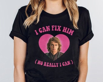 Puedo arreglarlo (no, realmente puedo) Camisa Anakin, camiseta Skywalker, camisa del nuevo álbum TTPD, camisa Swiftie, regalo para el fanático de las estrellas de Wars, camisa meme divertida