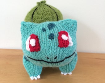 Bulbasaur knitting pattern pokemon pattern knit knitted plushie toy amigurumi