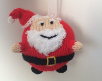 Santa Christbaumkugel Strickanleitung Weihnachtsdekoration Häkelanleitung Amigurumi Feiertage Dekoration