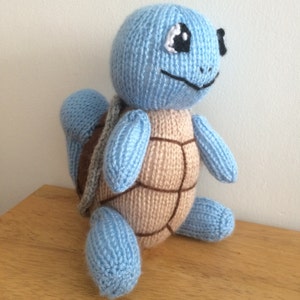 Squirtle toy knitting pattern pokemon plushie animal knit pattern knitted turtle