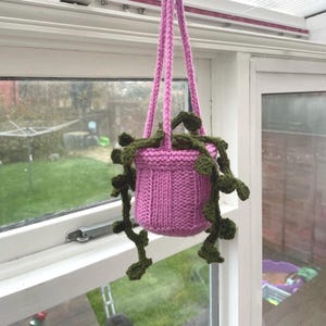 Hanging Plant Knitting Pattern, Cute Easy Gift Idea, PDF Download, Home decor