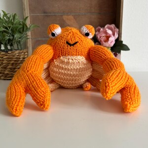 Carlos Crab Toy KNITTING PATTERN / Cute JellyCat Style Plushie Tutorial / Knitted Amigurumi Childrens Gift / Kids Stuffie PDF Download