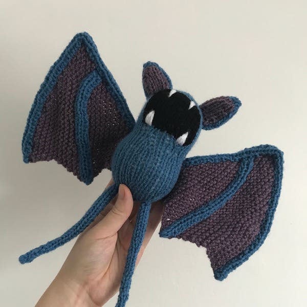 Zubat pokemon knitting pattern pokemon pattern knit knitted bat plushie toy amigurumi pdf pattern halloween decoration