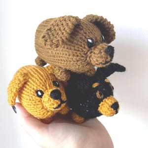 Mini Sausage Dog Knitting Pattern, Stuffed Puppy Toy Tutorial, How To Knit a Dachshund, Gift for Dog Lover