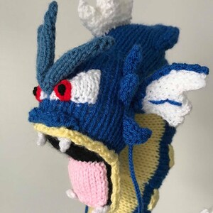 Gyarados Pokemon Strickanleitung Stofftier Pokemon Amigurumi Häkeltier Kuscheltier Strickanleitung Drache Plüschtier niedlich Bild 3