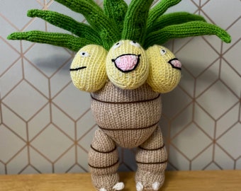 Exeggutor Pokemon knitting pattern stuffed toy stuffy