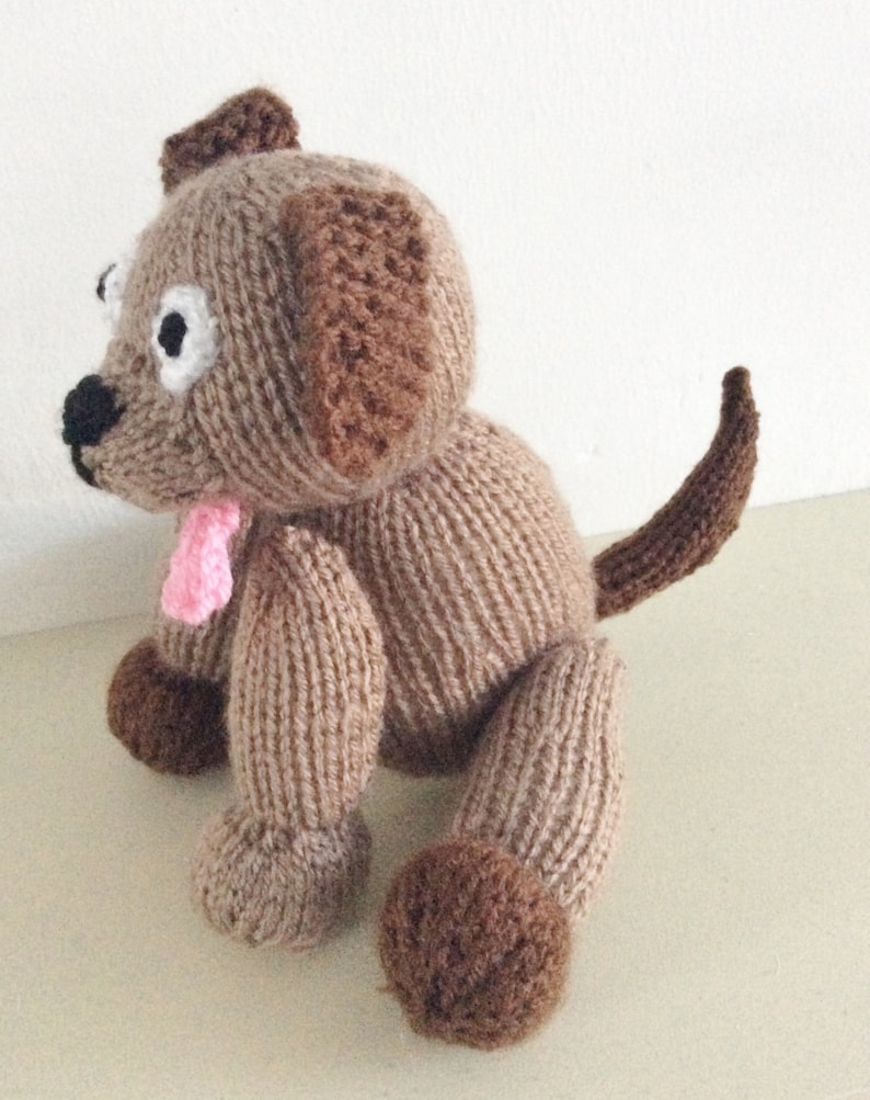 Knitting Pattern Dog Toy Animal Pdf Download Puppy Knit Etsy