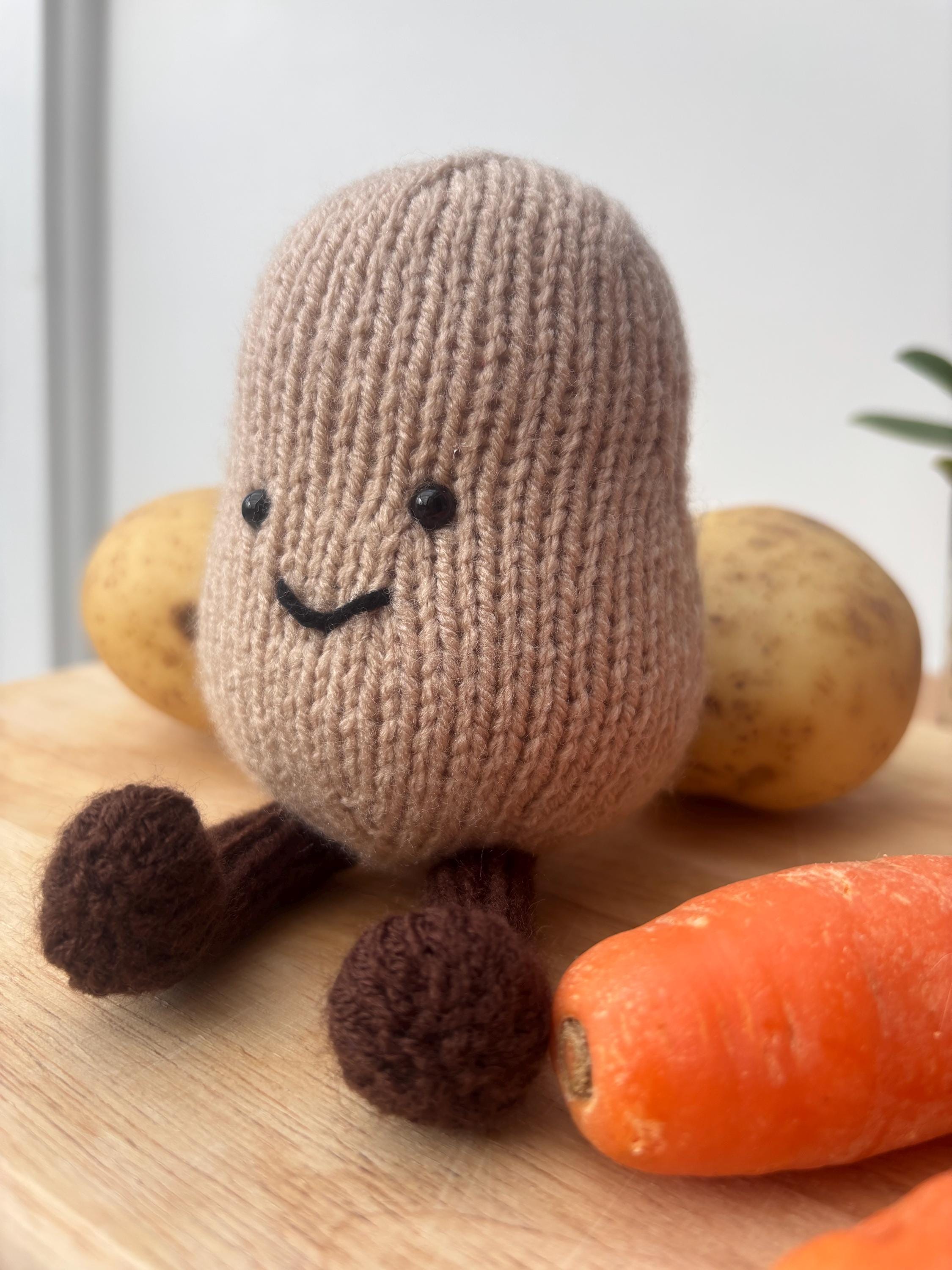 Potato Knitting Pattern Potato Buddy KNITTING PATTERN / Cute Jellycat Dupe Plushie Toy Tutorial ...