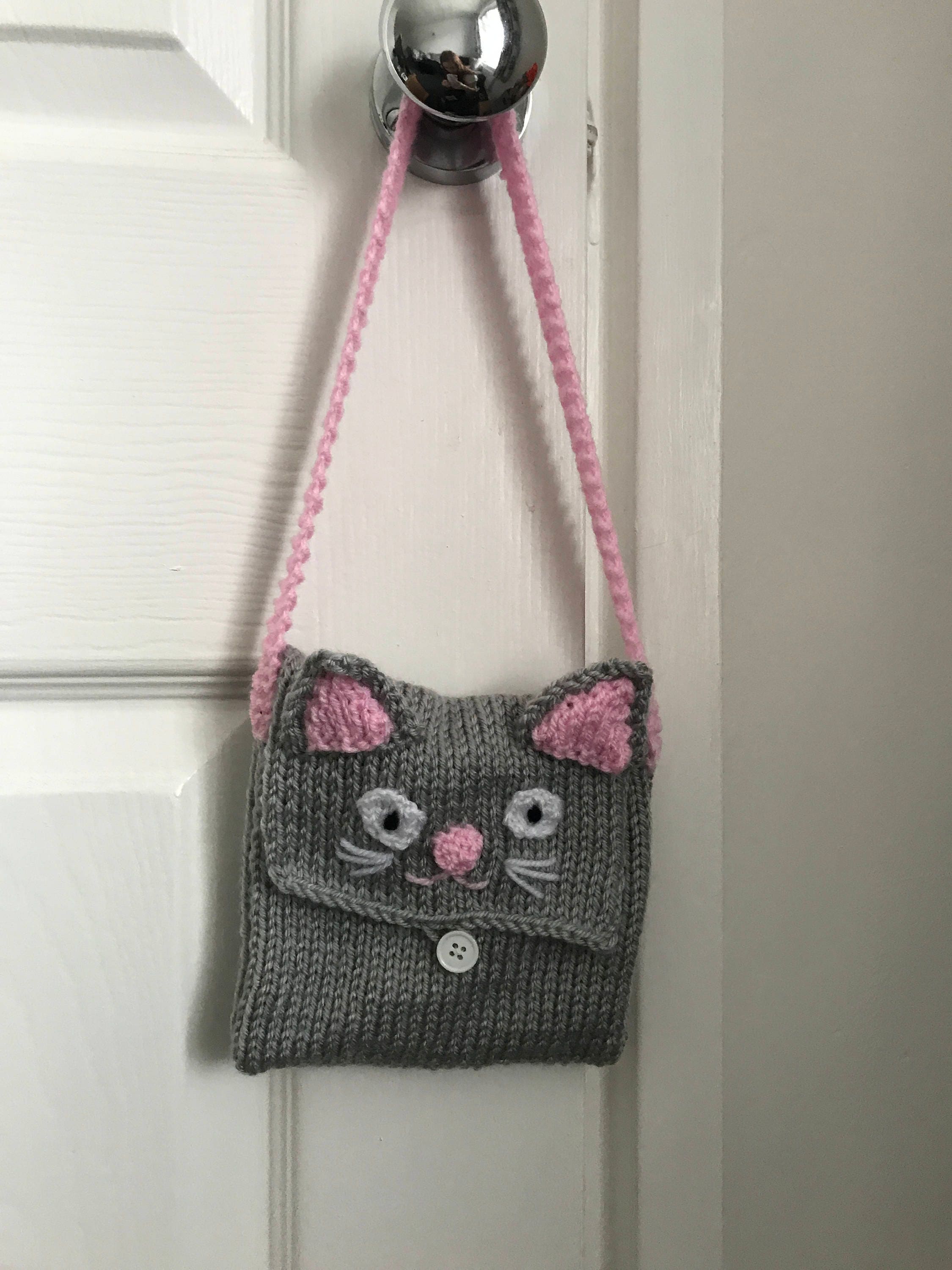 Crochet pattern bag purse cat kitty pdf tutorial - Crealandia