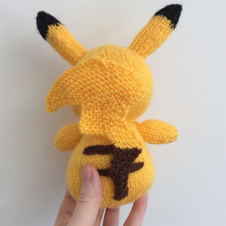 pikachu knitting pattern pokemon doll amigurumi pattern pdf download pokemon stuffed toy image 4