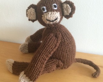 Monkey knitting pattern soft toy pattern plushie pdf amigurumi pattern