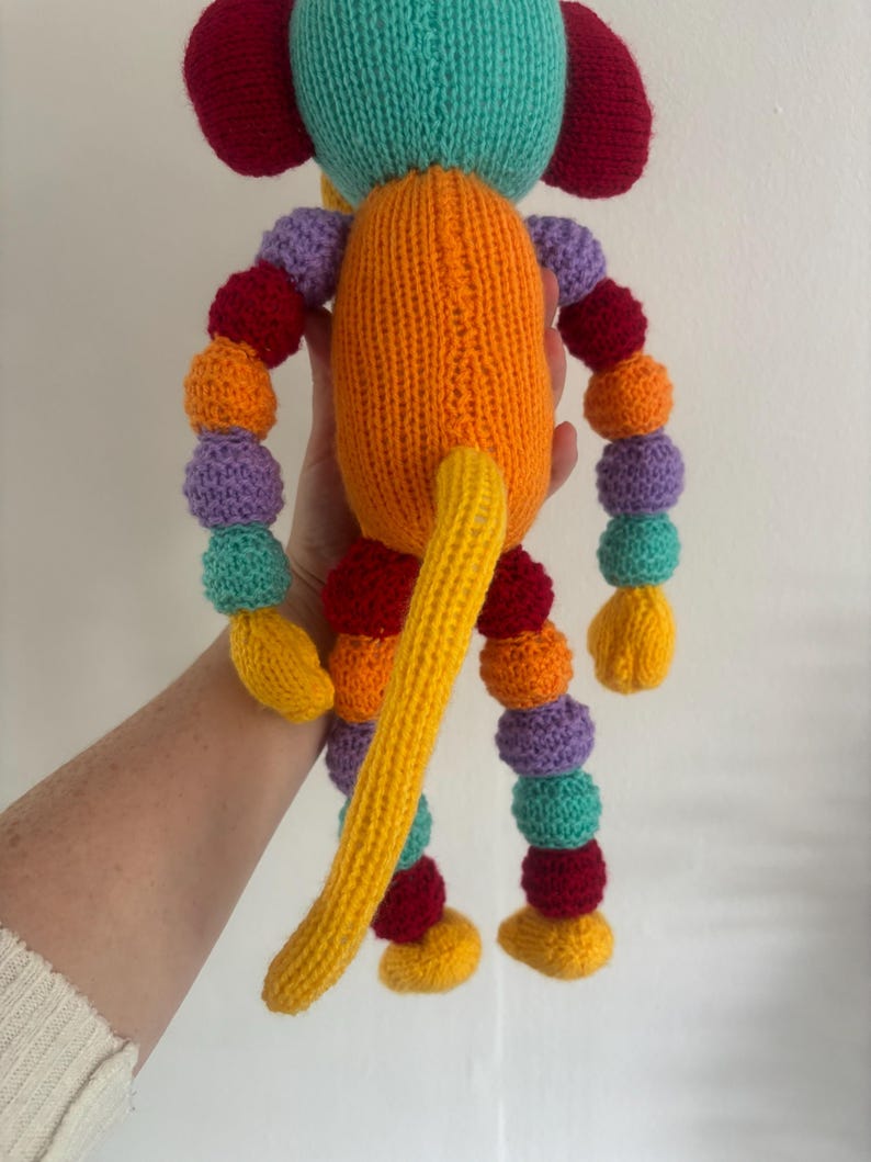 Monkey Toy Pattern Rainbow Monkey Toy Knitting Pattern / Animal Plushie PDF Download ...