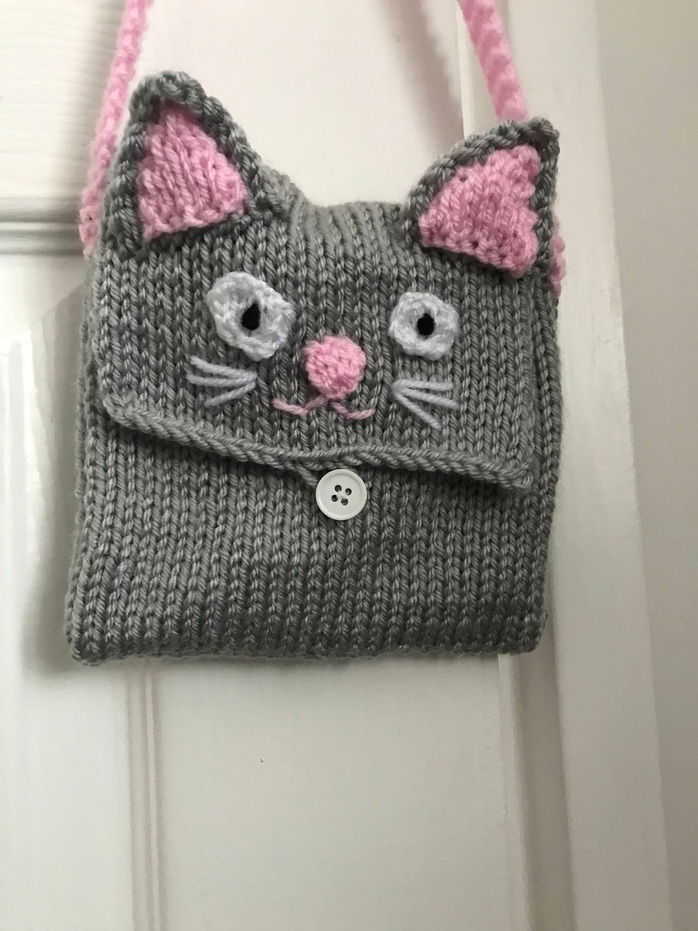 Crochet pattern bag purse cat kitty pdf tutorial - Crealandia