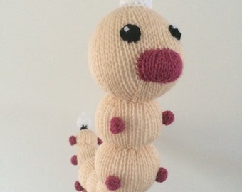 Weedle pokemon knitting pattern plush toy childrens soft toy amigurumi knit knitted pdf download