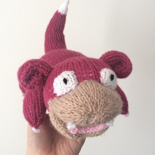 Slowpoke pokemon knitting pattern plushie toy childrens soft toy amigurumi knit knitted pdf download