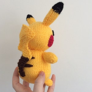 pikachu knitting pattern pokemon doll amigurumi pattern pdf download pokemon stuffed toy image 5