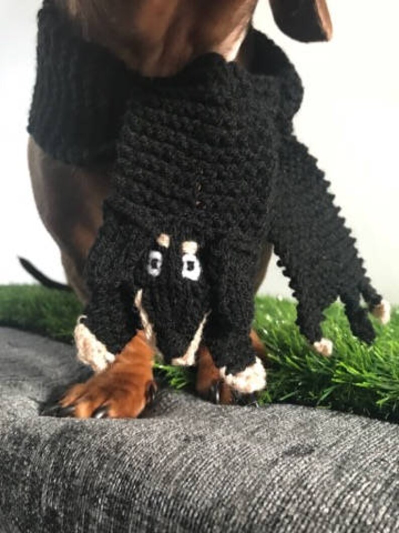 Knitting Pattern Dachshund Dog scarf Sausage dog collar Etsy