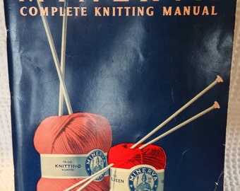 Vintage 1936 Minerva Complete Knitting Manual Soft Cover
