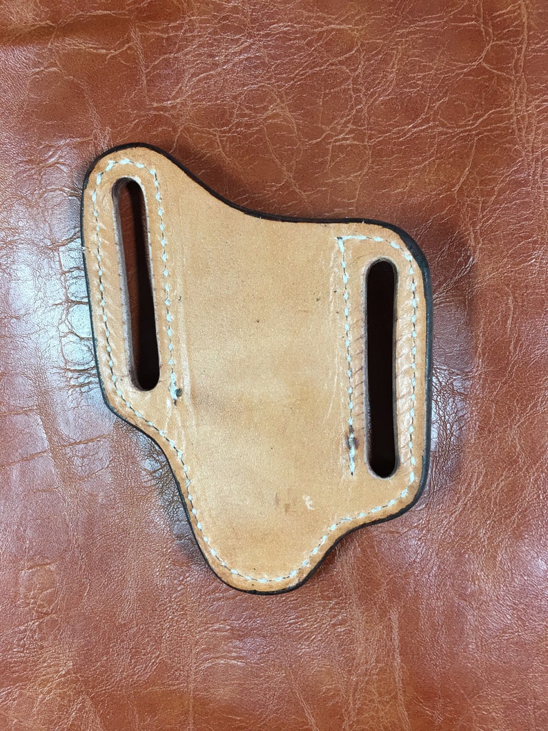 Slanted Pocket Knife Belt Sheath / Pancake Knife Sheath / Etsy