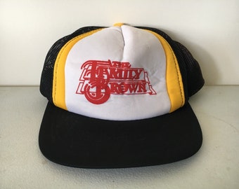 Vtg 70s 80s The Family Brown Promo Trucker Hat Cap Tour Concert Country Band RCA MCA Records