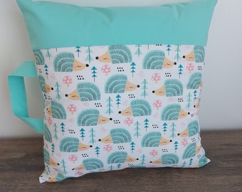 Back to school, birthday * Nomadic cushion cover, nap, school, cotton hedgehogs, to order