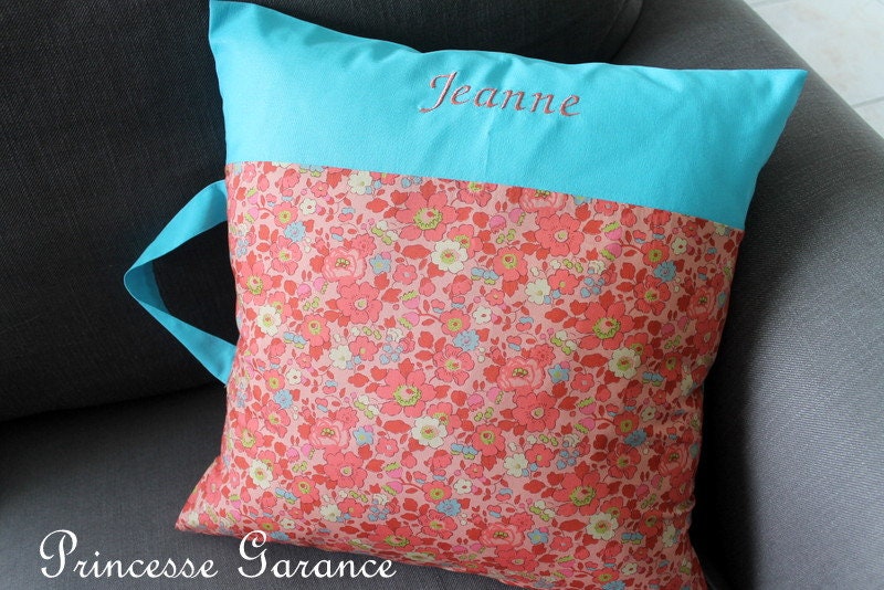 Rentrée Scolaire, Anniversaire Coussin, Taie Sieste, École, Liberty Betsy Peach, sur Commande