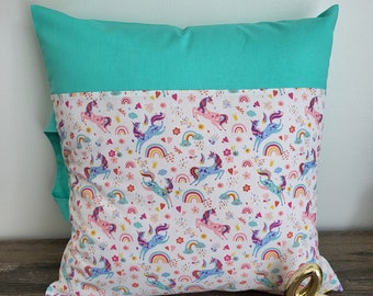 Back to school, birthday * Nomadic cushion cover, nap, school, little unicorn, to order