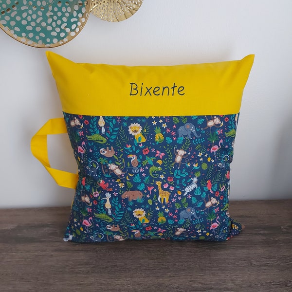 Rentrée scolaire, anniversaire * Housse de coussin, sieste, école, petits animaux sauvages, sur commande