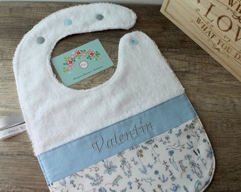 Birth * Bib lined in sponge and Liberty Theo Dust-to order