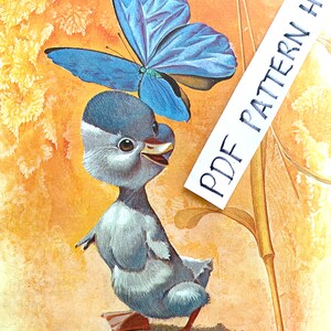 PDF Vintage Illustration Ugly Duckling for decoration Journaling scrapbooking collage picture