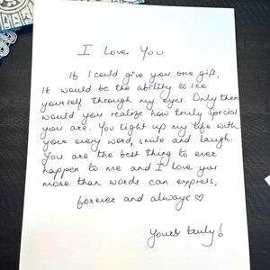 ¡Carta de amor escrita a mano!