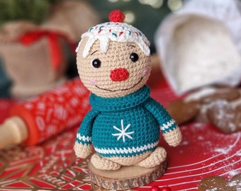 Patron amigurumi bonhomme en pain d&#39;épices au crochet - ENG