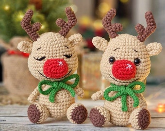Crochet reindeer amigurumi pattern - ENG