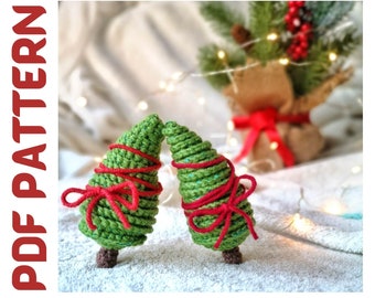 Mini modèle amigurumi de sapin de Noël au crochet - FR
