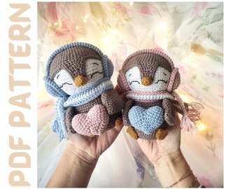 Penguin amigurumi PDF pattern - Crochet bird pattern - ENG