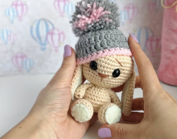 Crochet Bebe Lapin Jouet Lapin Mignon Kawaii Lapin Peluche Etsy