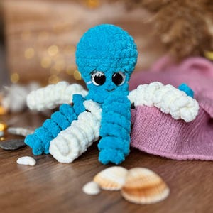 Plush no sew octopus crochet amigurumi easy pattern - ENGLISH