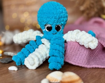 Plush no sew octopus crochet amigurumi easy pattern - ENGLISH