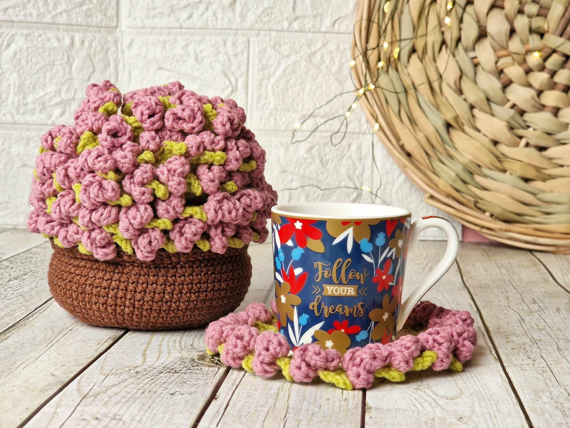 Set di 4 sottobicchieri in vetro con motivo a mosaico