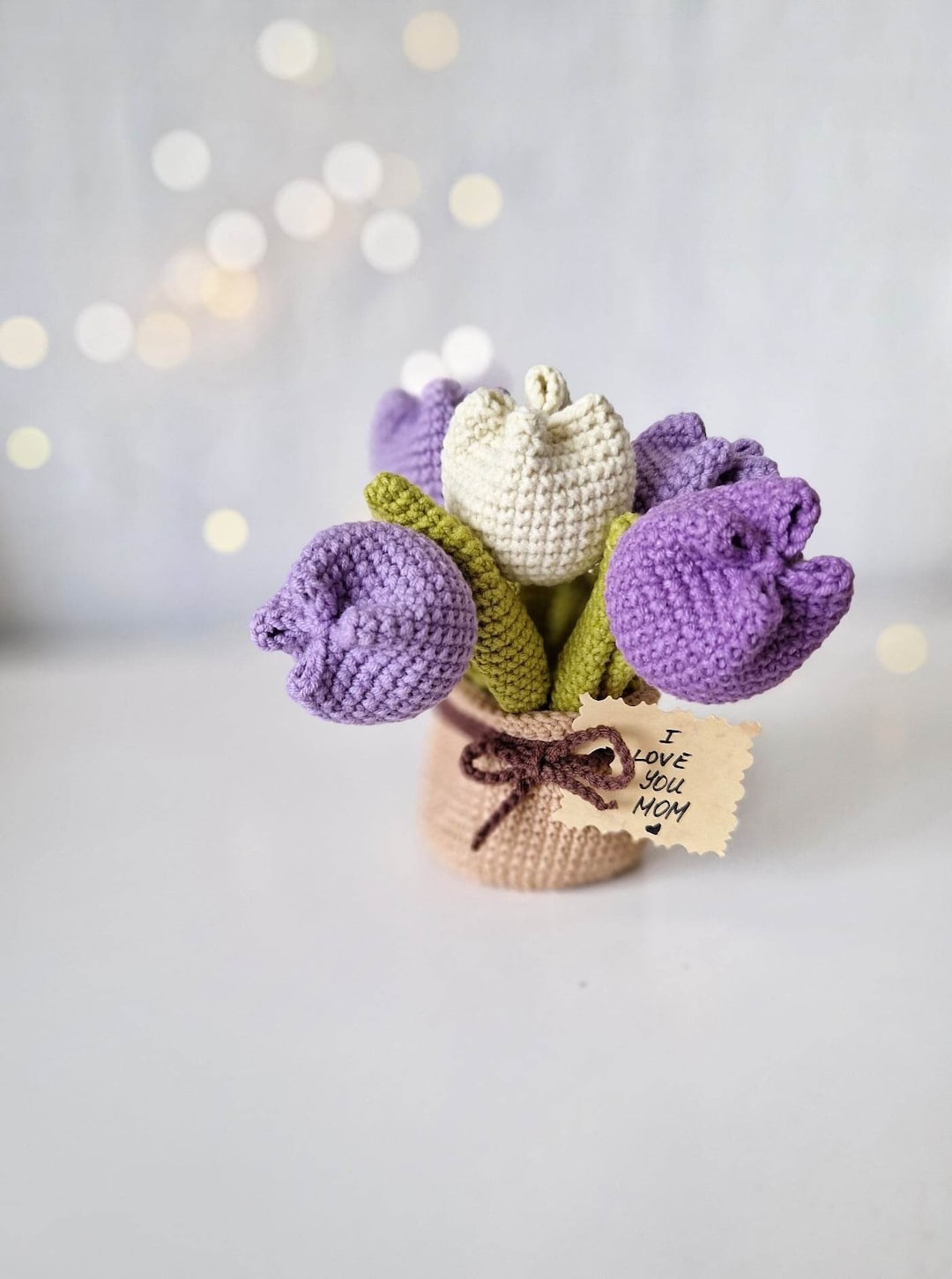 Crochet Mothers Day Flower Tulip Bouquet in the Pot Pattern Etsy